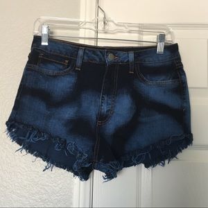 NEW Blue Dyed Denim Shorts
